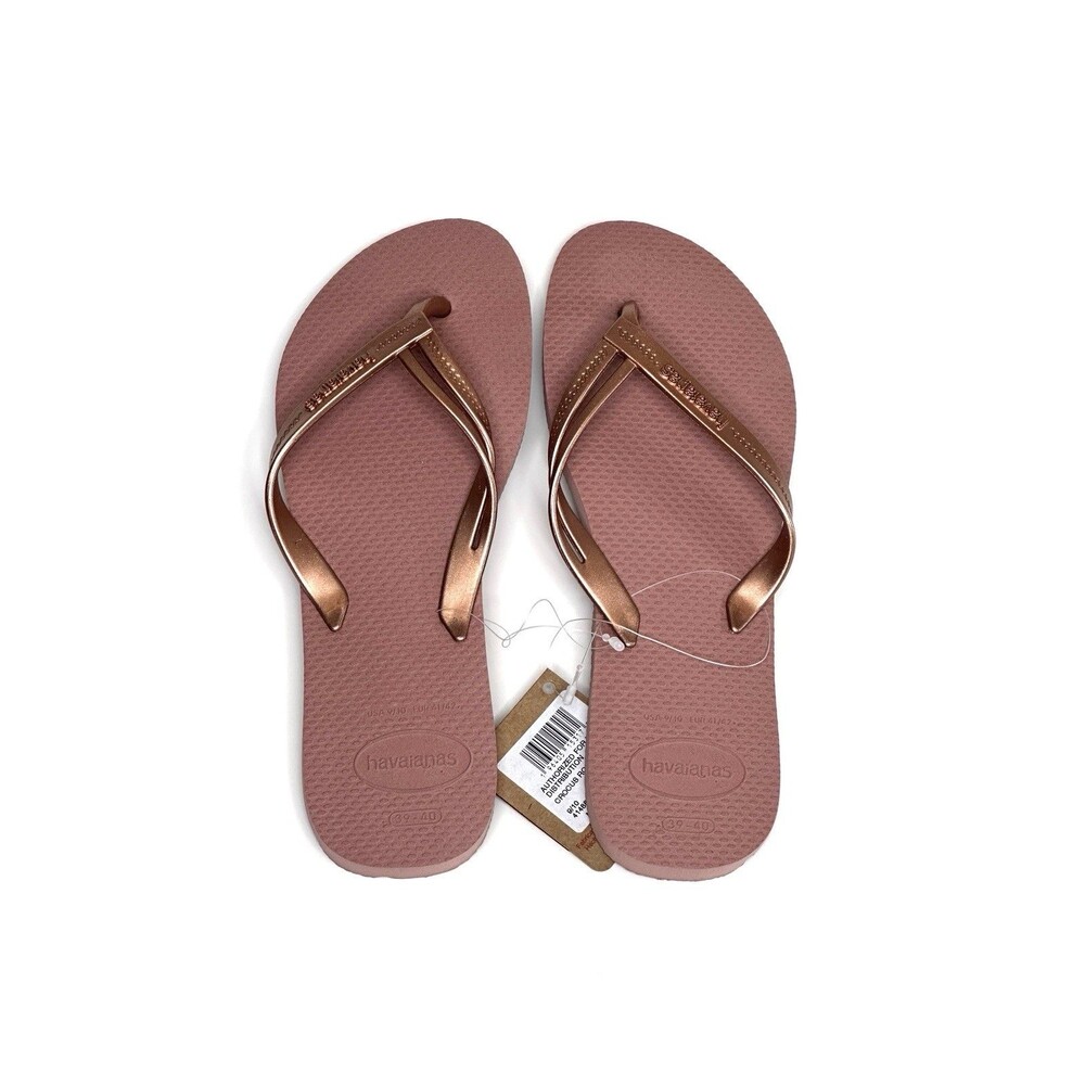 HAVAIANAS Crocus Rose Split Strap Flip Flops Womens Size 9/10 Euro 41/42 - Picture 4 of 5